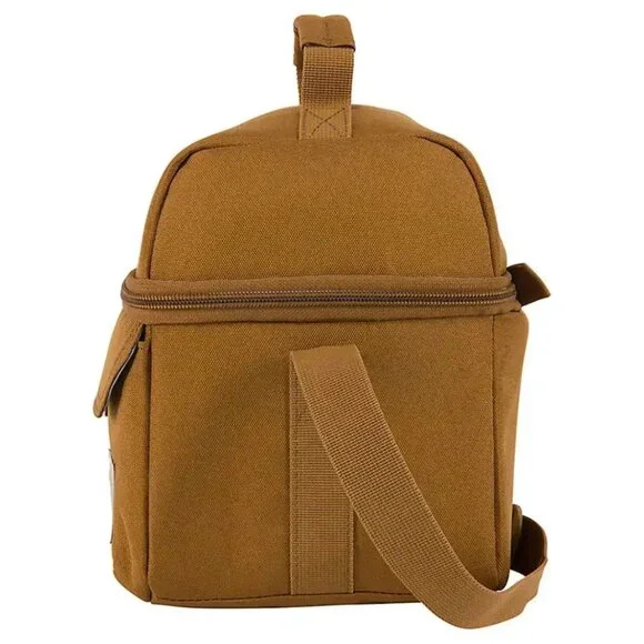 Carhartt 12 Can Two Compartment Lunch Cooler C10546 Insulated Brown Bag New - Picture 5 of 9